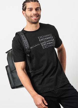 Футболка чоловіча armani exchange, колір чорний😍