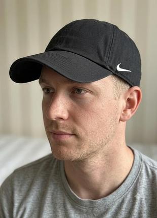 Оригинальная кепка бейсболка nike heritage86 черная / nike cap original