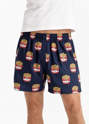 Пижамные сатиновые мужские шорты lidl