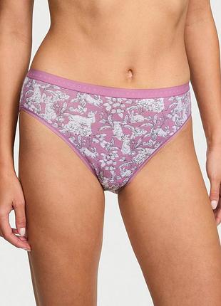 Трусики жіночі victoria's secret (7114439124630) cotton high-leg brief xs фіолетові