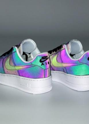 Рефлективные светоотражающие кроссовки nike air force hameleon весна осінь літо3 фото