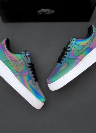 Рефлективные светоотражающие кроссовки nike air force hameleon весна осінь літо5 фото