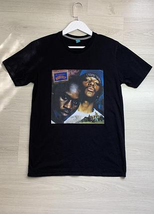 Чоловіча вінтажна футболка mobb deep мерч бавовняна хіп хоп реп графічна tee чорна casual streetwear розмір m / ua 48 гарний стан