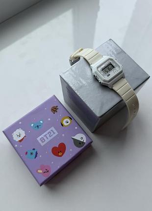 Ost line friends білий наручний цифровий годинник rj bt21 digital jelly watch