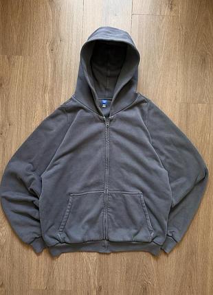 Зіп-худі yeezy x gap unreleased zip up  hoodie оверсайз кофта boxy fit engineered by balenciaga fear of god essentials uniqlo acne studios оригінал