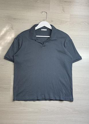 Чоловіче трикотажне поло zara м’яке еластичне базове casual polo shirt стильне бавовняне розмір m / ua 48 чудовий стан