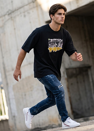 Футболка adidas originals: "run like hell" (оверсайз) размер: 2xl-4xl