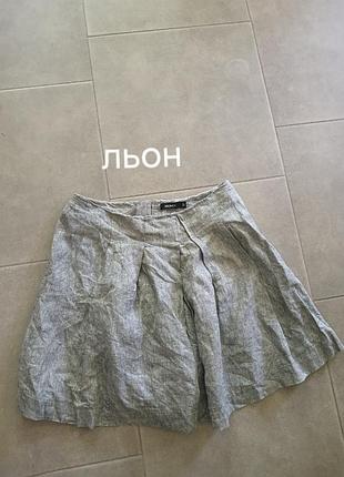 Коротенькая стильная льняная юбка max &amp; Co