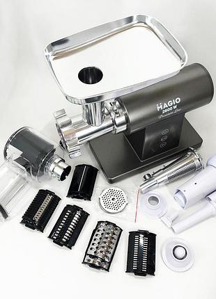 Мясорубка из нержавеющей стали с насадками magio mg-271, мясорубка для домашнего приготовления мяса xv-56