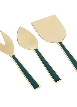 Набір ножів artesa green and gold, 3 шт, artckgrn3pc kitchen craft nai