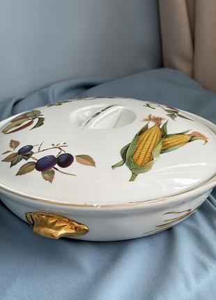 🥘 форма для запікання з кришкою royal worcester “evesham” вінтаж