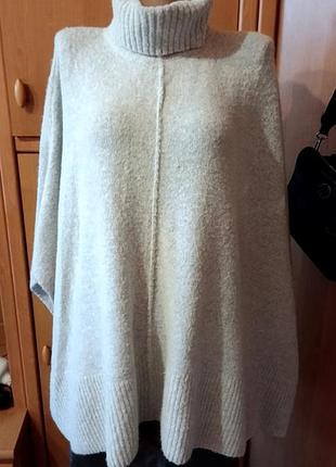 Шикарное вязаное пончо батал р. atmosphere