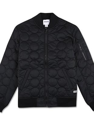 Куртка стьогана бомбер converse black bubble quilted bomber jacket l-xl