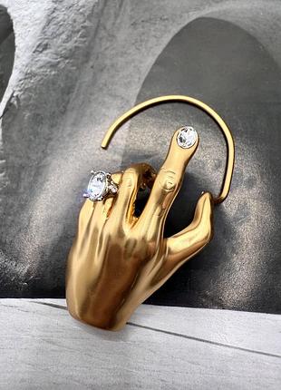 Золота каффа люкс якість hand ear cuff тренд 2026