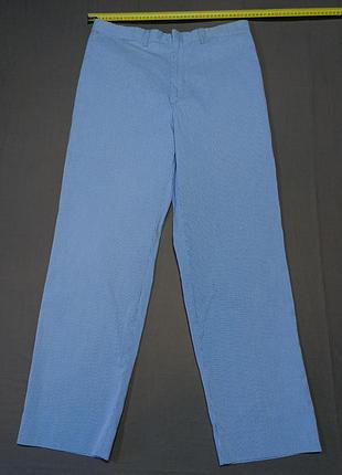 Пояс 84 см lands end size 36  блакитно біла мілка смужка штани  
100% cotton  made in dominicana republic
