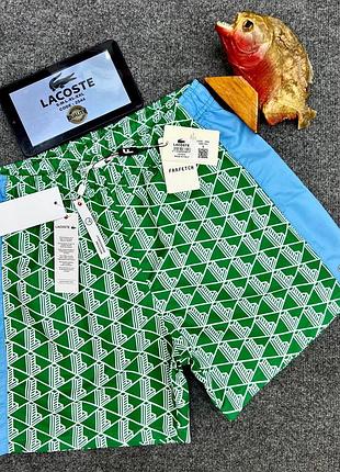 Шорты пляжные lacoste monogram для басейна ку пательные
