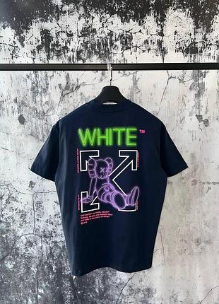 Футболка мужская брендовая off-white x kaws