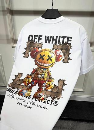Футболка оверсайз off-white x kaws мужская