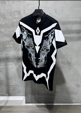 Marcelo burlon футболка мужская оверсайз унисекс чёрная