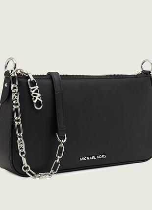 Чорна маленька шкіряна сумка michael kors