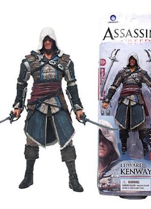 Фігурка іграшка едвард кенуей / edward kenway assassin's creed iv black flag — колекційна рухлива деталізована action figure героя