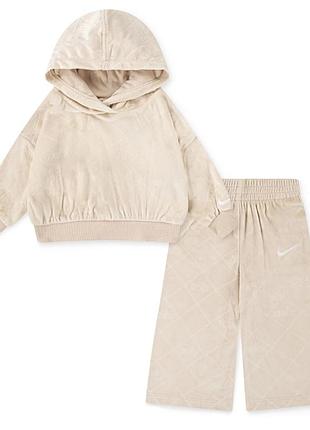 Велюровый костюм для малышей nike 86-92см бежевый