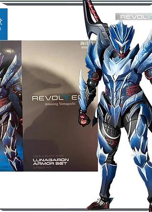 Коллекционная фигурка amazing yamaguchi lunagaron armor set / monster hunter rise 17 см — охотник в броне лунагарона revoltech