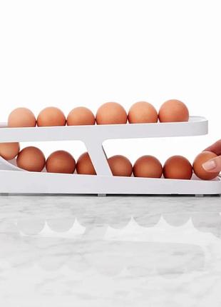 Контейнер для яєць egg pan · дворівневий органайзер – підставка для зберігання яєць у холодильнику