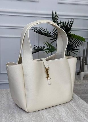 Сумка yves saint laurent молочна шопер