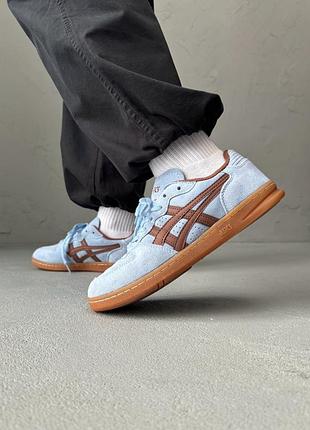 😍 жіночі кросівки asics x hay skyhand blue/brown
