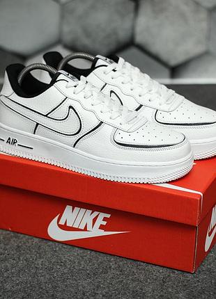 Кроссовки мужские белые кожаные nike air force размер 43