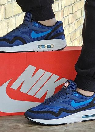 Мужские кроссовки air max 90 синие летние сеточка(наявність розмірів в описі)