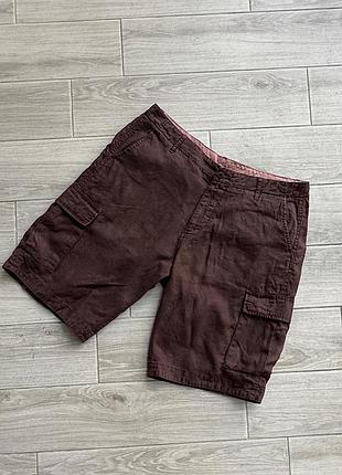 Льняные карго шорты от hugo boss