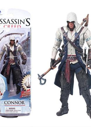 Фігурка іграшка коннор connor kenway assassin's creed iii — колекційна рухлива деталізована action figure героя коннор кенуей з