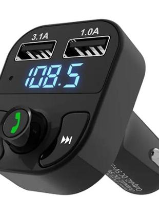 Fm модулятор трансмиттер в авто car x8 mp3 | 2 usb разъема | micro sd | bluetooth