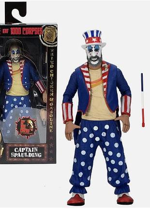 Коллекционная фигурка captain spaulding (капитан сполдинг) из фильма house of 1000 corpses ("дом 1000 трупов") 18 см – статуэтка