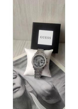 Жіночий наручний годинник guess silver&black