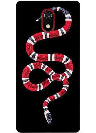Силіконовий бампер чохол для xiaomi redmi 8a з малюнком змія gucci