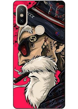 Силиконовый бампер чехол для xiaomi redmi s2 с рисунком дед хипстер