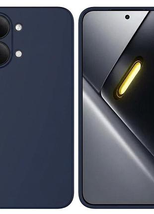 Чехол fiji full soft premium для poco x8 pro max противоударный бампер с микрофиброй dark blue