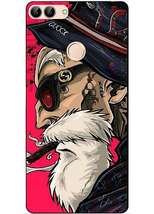 Силиконовый бампер чехол для huawei p smart с рисунком дед хипстер