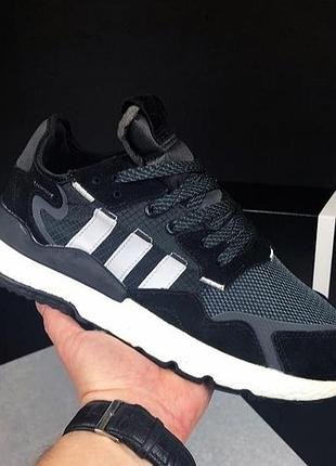 Кроссовки мужские jogger чёрные адидас беговые (наличие размеров в описании)