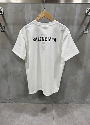 Balenciaga футболка мужская оверсайз белая