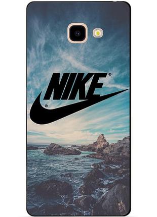 Силиконовый бампер чехол для samsung j4 plus galaxy j415 с рисунком nike