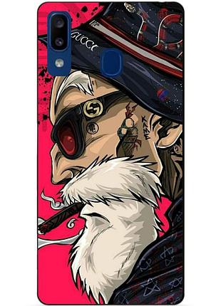 Силіконовий бампер чохол для samsung a20 2019 galaxy a205f з малюнком дід gucci