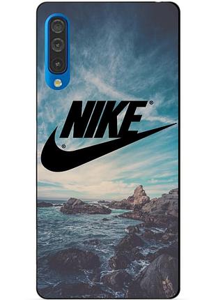 Силіконовий бампер чохол для samsung a50 2019 galaxy a505f з малюнком nike