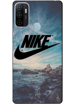 Силіконовий бампер чохол для oppo a53 з малюнком nike