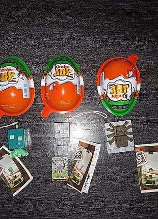 Фигурки kinder joy stranger things и minecraft 4