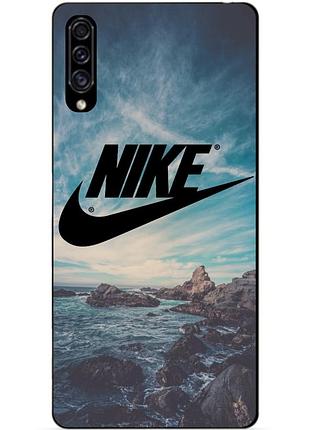 Силиконовый чехол бампер для samsung a30s 2019 galaxy a307f с рисунком nike