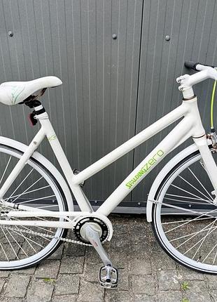 Велосипед spalding 28" рама алюміній, білий б/у